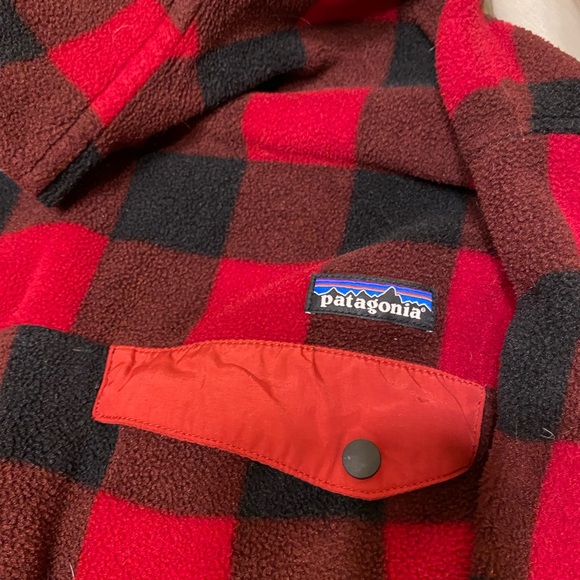 Men’s Patagonia Red Plaid Fleece XL - Picture 4 of 6